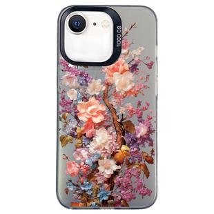For iPhone SE 2022 / SE 2020 / 8 / 7 Flower Series Color Silver TPU Hybrid PC Phone Case(Colorful Flowers CK117)