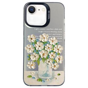For iPhone SE 2022 / SE 2020 / 8 / 7 Flower Series Color Silver TPU Hybrid PC Phone Case(Daisy CK120)