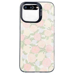 For iPhone 8 Plus / 7 Plus Flower Series Color Silver TPU Hybrid PC Phone Case(Tulip CK121)