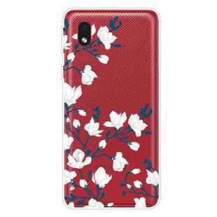 For Samsung Galaxy A1 Core Shockproof Painted Transparent TPU Protective Case(Magnolia)