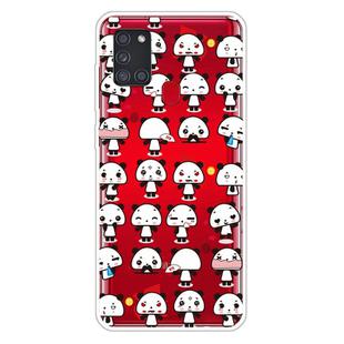 For Samsung Galaxy A21s Shockproof Painted Transparent TPU Protective Case(Mini Panda)