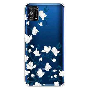 For Samsung Galaxy M31 Shockproof Painted Transparent TPU Protective Case(Magnolia)