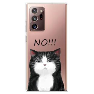 For Samsung Galaxy Note20 Ultra Shockproof Painted Transparent TPU Protective Case(NO Cat)