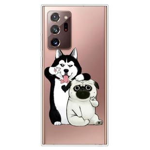 For Samsung Galaxy Note20 Ultra Shockproof Painted Transparent TPU Protective Case(Selfie Dog)