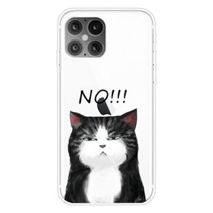 For iPhone 12 mini Shockproof Painted Transparent TPU Protective Case(NO Cat)