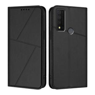 For TCL 30 XE 5G Strong Magnetic Frosted Flip Leather Phone Case(Black)