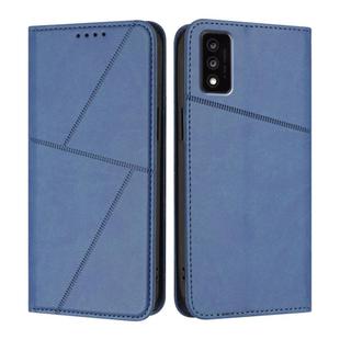 For TCL 30T Strong Magnetic Frosted Flip Leather Phone Case(Royal Blue)