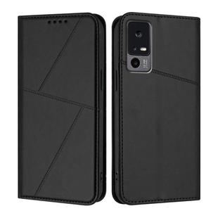 For TCL 40 XE / 40 X / 40 NxtPaper 5G Strong Magnetic Frosted Flip Leather Phone Case(Black)