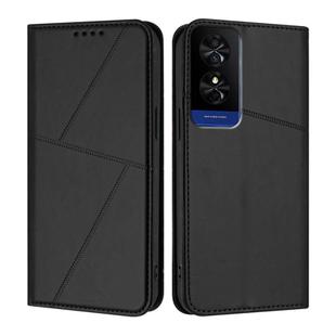 For TCL 50 5G / 50 XE / 50 XE NxtPaper Strong Magnetic Frosted Flip Leather Phone Case(Black)