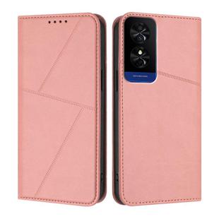 For TCL 50 5G / 50 XE / 50 XE NxtPaper Strong Magnetic Frosted Flip Leather Phone Case(Pink)