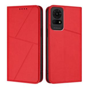 For TCL 50 LE / K23 / K24 Strong Magnetic Frosted Flip Leather Phone Case(Red)