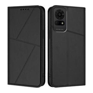 For TCL 50 LE / K23 / K24 Strong Magnetic Frosted Flip Leather Phone Case(Black)