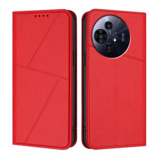 For TCL 50 Pro NxtPaper Strong Magnetic Frosted Flip Leather Phone Case(Red)