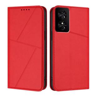 For TCL 50 SE / TCL 40 NxtPaper 4G Strong Magnetic Frosted Flip Leather Phone Case(Red)