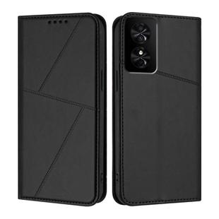 For TCL 50 SE / TCL 40 NxtPaper 4G Strong Magnetic Frosted Flip Leather Phone Case(Black)