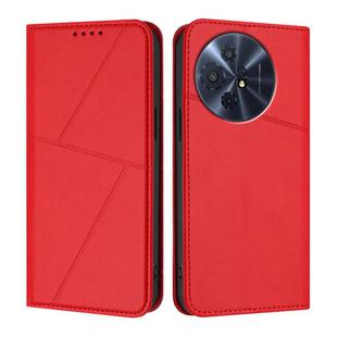 For TCL 50 XL 5G / 50 XL NxtPaper 5G Strong Magnetic Frosted Flip Leather Phone Case(Red)