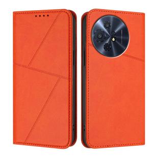 For TCL 50 XL 5G / 50 XL NxtPaper 5G Strong Magnetic Frosted Flip Leather Phone Case(Orange)