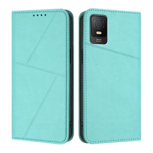For TCL 403 Strong Magnetic Frosted Flip Leather Phone Case(Light Blue)