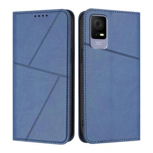 For TCL 405 / 406 / 408 Strong Magnetic Frosted Flip Leather Phone Case(Royal Blue)