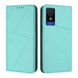 For TCL 501 Strong Magnetic Frosted Flip Leather Phone Case(Light Blue)
