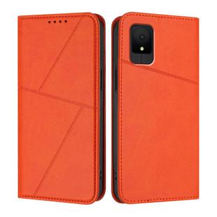 For TCL 502 / TCL K11 Strong Magnetic Frosted Flip Leather Phone Case(Orange)