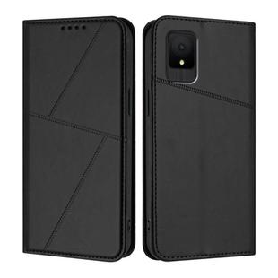 For TCL 502 / TCL K11 Strong Magnetic Frosted Flip Leather Phone Case(Black)