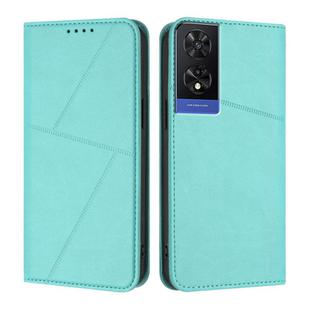 For TCL 505 Strong Magnetic Frosted Flip Leather Phone Case(Light Blue)