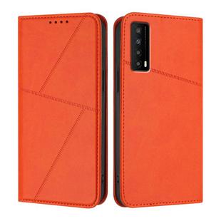 For TCL Stylus 5G Strong Magnetic Frosted Flip Leather Phone Case(Orange)