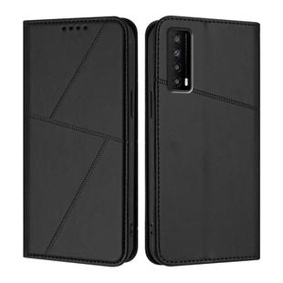 For TCL Stylus 5G Strong Magnetic Frosted Flip Leather Phone Case(Black)