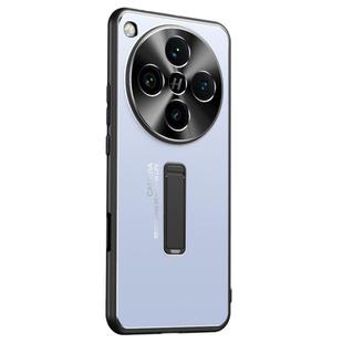 For OPPO Find X8 Frosted Metal Hybrid TPU Holder Phone Case(Blue)