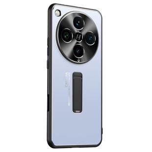 For OPPO Find X8 Pro Frosted Metal Hybrid TPU Holder Phone Case(Blue)