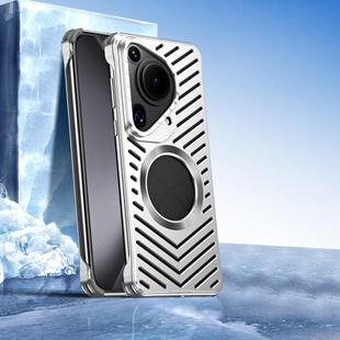 For Huawei Pura 70 Ultra Cooling MagSafe Magnetic Metal Phone Case(Silver)