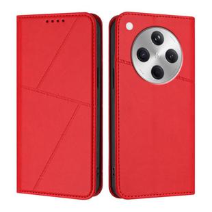 For OPPO Find X8 Strong Magnetic Frosted Flip Leather Phone Case(Red)