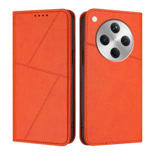 For OPPO Find X8 Strong Magnetic Frosted Flip Leather Phone Case(Orange)