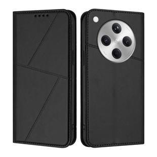 For OPPO Find X8 Strong Magnetic Frosted Flip Leather Phone Case(Black)