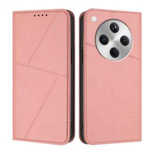 For OPPO Find X8 Strong Magnetic Frosted Flip Leather Phone Case(Pink)