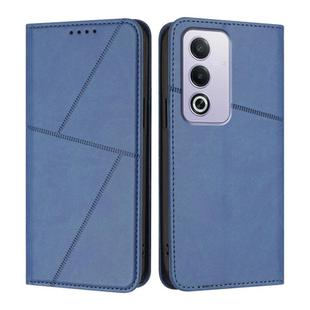 For OPPO A3 Japanese Strong Magnetic Frosted Flip Leather Phone Case(Royal Blue)