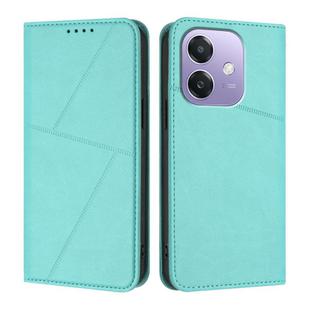 For OPPO A3x 5G Global Strong Magnetic Frosted Flip Leather Phone Case(Light Blue)