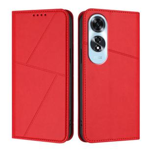 For OPPO A60 4G Strong Magnetic Frosted Flip Leather Phone Case(Red)