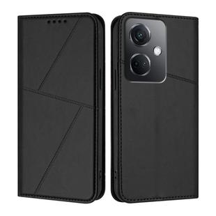 For OPPO K11 Strong Magnetic Frosted Flip Leather Phone Case(Black)