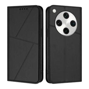 For OPPO Find X8 Pro Strong Magnetic Frosted Flip Leather Phone Case(Black)