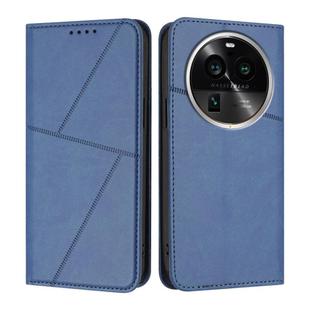 For OPPO Find X6 Pro Strong Magnetic Frosted Flip Leather Phone Case(Royal Blue)