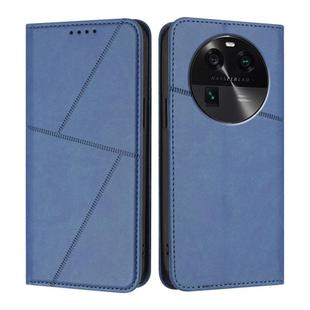 For OPPO Find X6 Strong Magnetic Frosted Flip Leather Phone Case(Royal Blue)