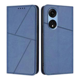 For OPPO A1 Pro Strong Magnetic Frosted Flip Leather Phone Case(Royal Blue)