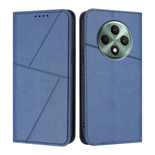 For OPPO Reno12 F 5G / 4G Strong Magnetic Frosted Flip Leather Phone Case(Royal Blue)