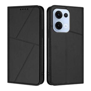 For OPPO Reno13 Global Strong Magnetic Frosted Flip Leather Phone Case(Black)