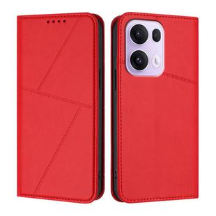 For OPPO Reno13 Pro Global Strong Magnetic Frosted Flip Leather Phone Case(Red)