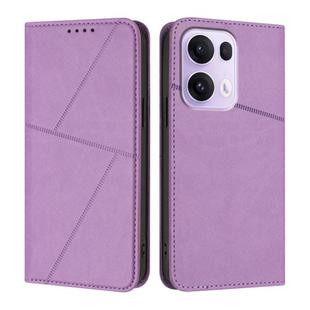 For OPPO Reno13 Pro Global Strong Magnetic Frosted Flip Leather Phone Case(Light Purple)