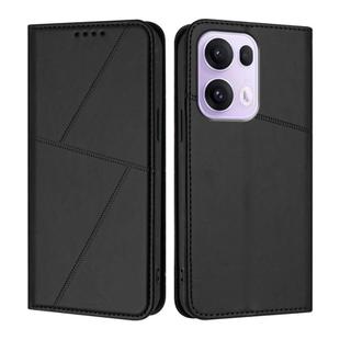 For OPPO Reno13 Pro Global Strong Magnetic Frosted Flip Leather Phone Case(Black)