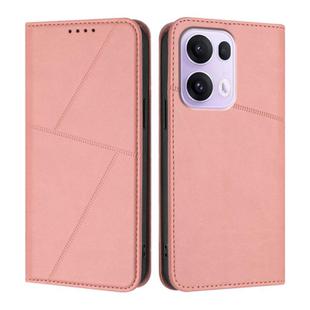 For OPPO Reno13 Pro Global Strong Magnetic Frosted Flip Leather Phone Case(Pink)